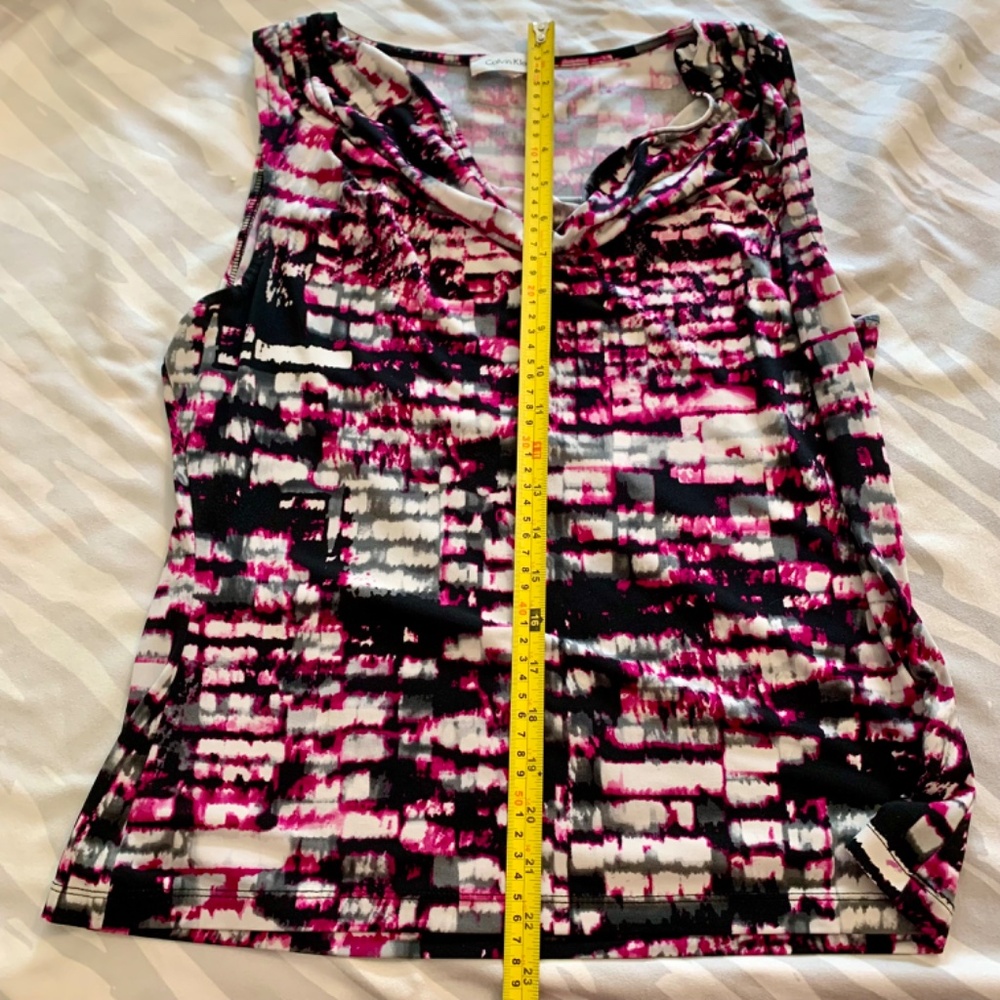 Calvin Klein Pink and Black Top - Picture 5 of 7